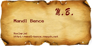 Mandl Bence névjegykártya